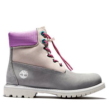 Timberland Premium - Siva/ Fialove 6 Inch Cizmy Damske, T0531SK